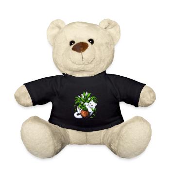 Chat et plantes d’intérieur - Nounours - noir - Devant