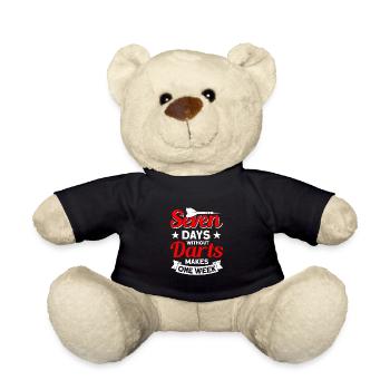 Dart Dartspieler Dartspiel Herren - Teddy - Schwarz - Vorne