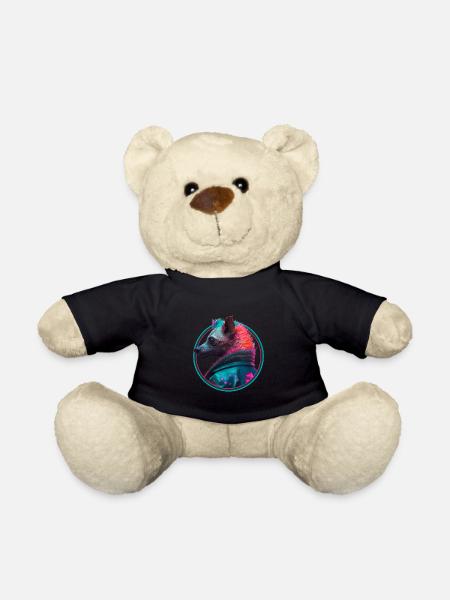 Punk Hyäne in Lederjacke - Teddy - Schwarz