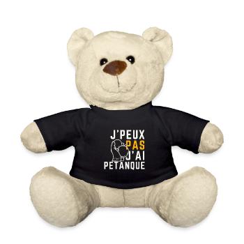 I can't I have pétanque - Teddy Bear - black - Front