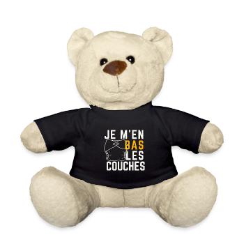 Ich bin unten in den Schichten - Teddy - Schwarz - Vorne