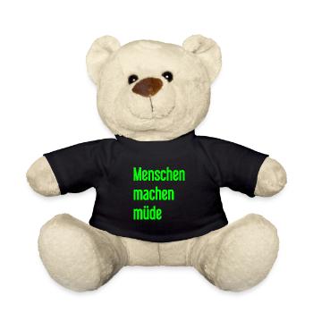 People make you tired - Funny saying - Teddy Bear - black - Front