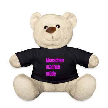 People make you tired - Funny saying - Teddy Bear - black - Front