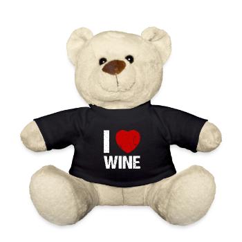 I love Wine Weinliebhaber Wein - Teddy - Schwarz - Vorne