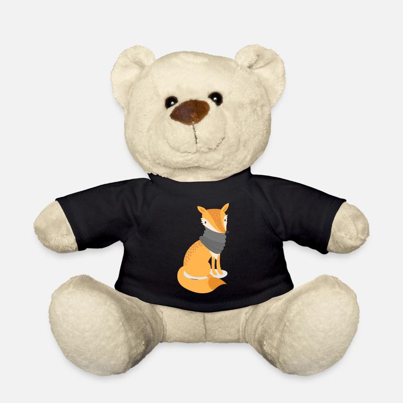 Fuchs mit Schal - Teddy - Schwarz