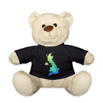 Map UK - Teddy Bear - black - Front