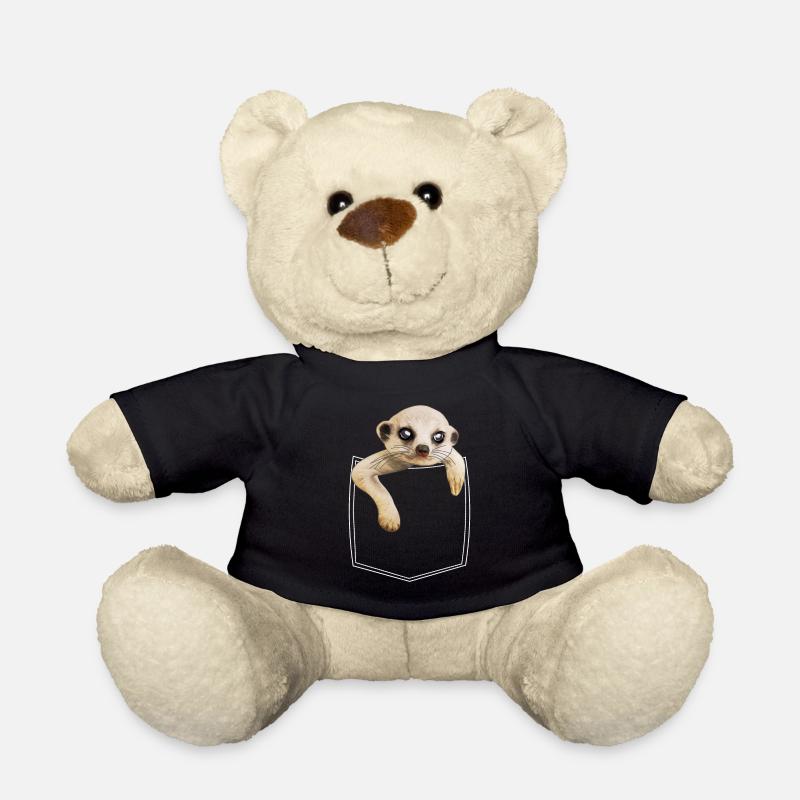 Suricate suricate dans la poche poitrine chemise chemise - Nounours - noir