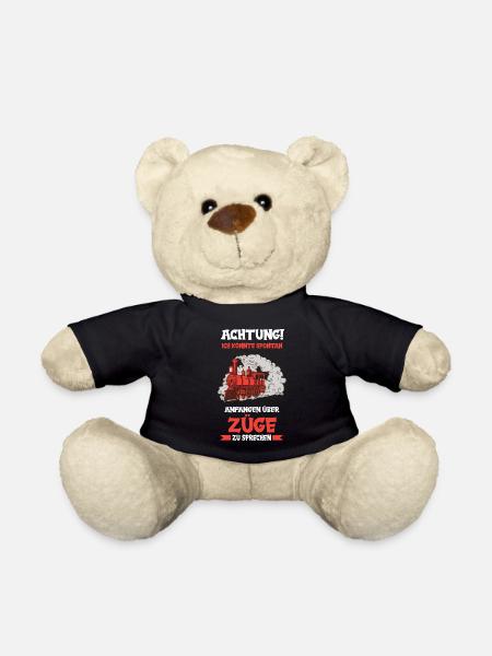Modelleisenbahn Dampflok Modellbau Zug Lok Spruch - Teddy - Schwarz