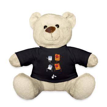 Anime Fusion Baking Soda Cocaine Crack - Teddy Bear - black - Front