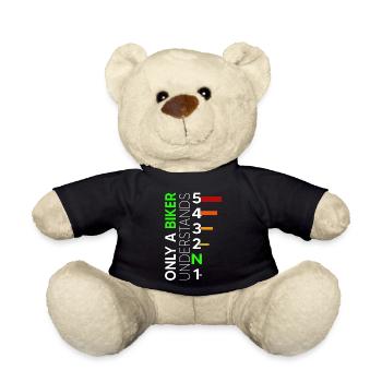 motorcycle 5 speed moped biker mz one down four up S5 - Teddy Bear - black - Front