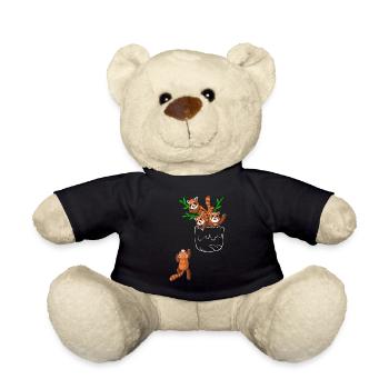 Tasche des roten Pandas - Teddy - Schwarz - Vorne