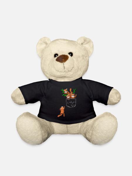 poche panda roux - Nounours - noir