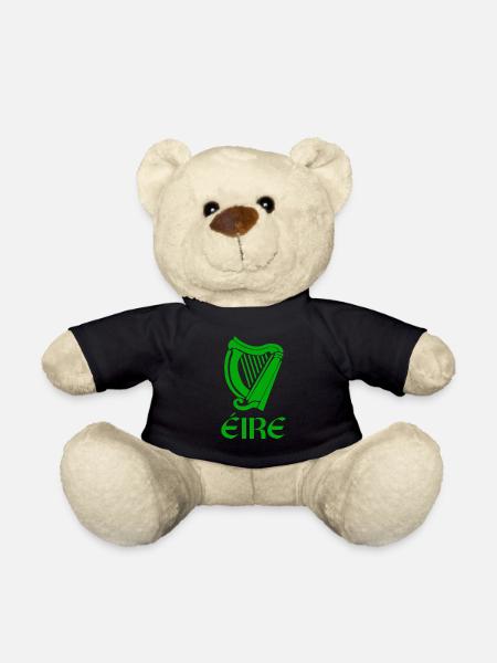 St. Patricks Day Gälisch sagt Eire mit Harfe - Teddy - Schwarz