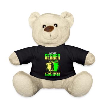 Federball Badminton Suche Gegner Keine Opfer - Teddy - Schwarz - Vorne