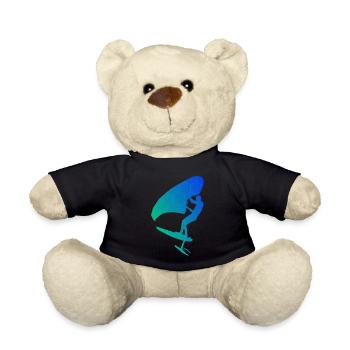 Men women wingsurfing wingsurf foilwing - Teddy Bear - black - Front