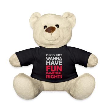 wanna have fundamental rights - Teddy Bear - black - Front