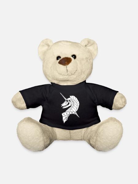 Licorne gothique blanche - Nounours - noir