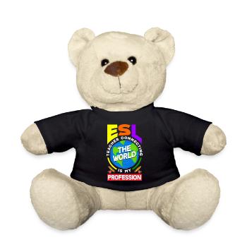 ESL Teacher Linguist Multilingual Teaching - Teddy Bear - black - Front