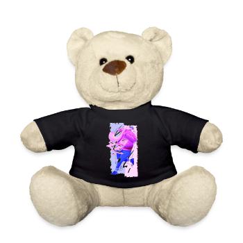 Music funny jazz retro song hipster vinyl party - Teddy Bear - black - Front