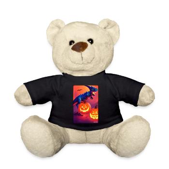 Halloween Dinosaur Pumpkin - Teddy Bear - black - Front