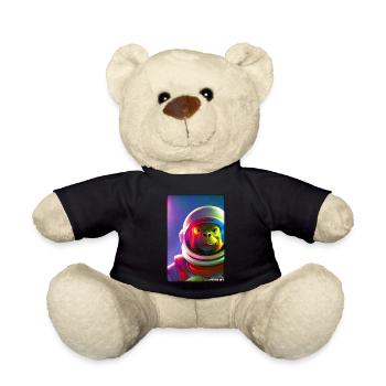 Monkey Animal Astronaut Space Space Universe 6 - Teddy Bear - black - Front