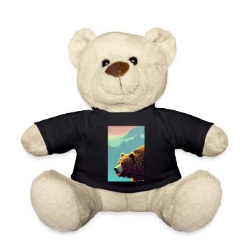 Bear Grizzly Bear Brown Bear Predator Wildlife Forest 4 - Teddy Bear - black - Front