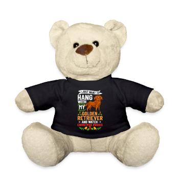Golden Retriever Hund Welpen Besitzer Weihnachten - Teddy - Schwarz - Vorne