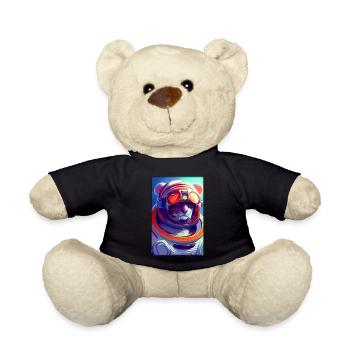 Tiger Raubkatze Astronaut Zukunft Sci-Fi Technik - Teddy - Schwarz - Vorne