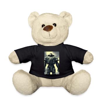 Kampfbot Robot Super Soldier Machine Warrior - Teddy Bear - black - Front