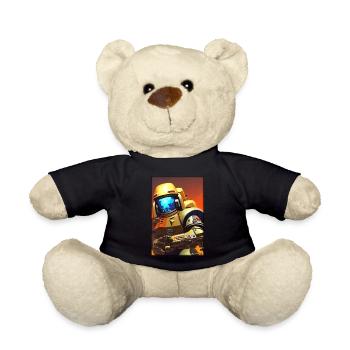 Kampfbot Robot Super Soldier Machine Warrior - Teddy Bear - black - Front