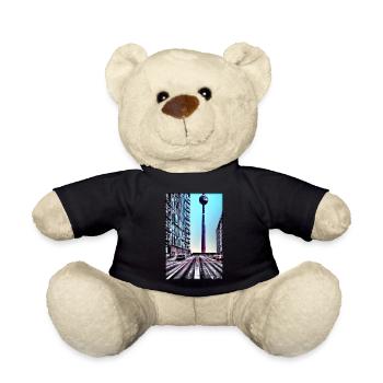 Berlin Berliner Fernsehturm Stadt Wahrzeichen - Teddy - Schwarz - Vorne