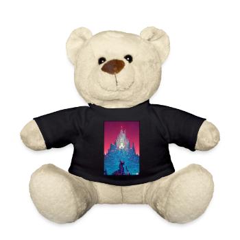 Castle Castle Fortress Architecture Landscape - Teddy Bear - black - Front