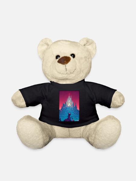 Castle Castle Fortress Architecture Landscape - Teddy Bear - black