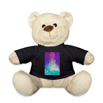 Castle Castle Fortress Architecture Landscape - Teddy Bear - black - Front