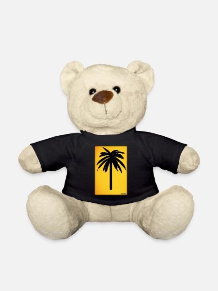Palme Strand Urlaub Sommer Sonne Meer Reise Ferien - Teddy - Schwarz