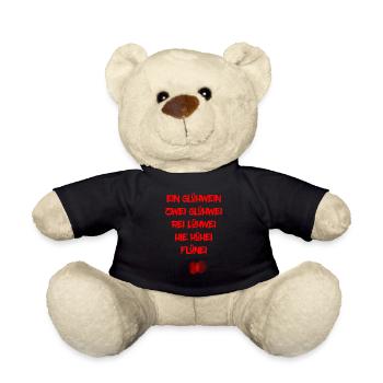 Ein Glühwein - Teddy - Schwarz - Vorne