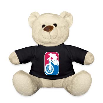 Mountainbike Downhill Fahrrad mtb logo Geschenk - Teddy - Schwarz - Vorne