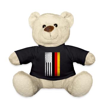 Deutschland Design für stolze Deutsch-Amerikaner - Teddy - Schwarz - Vorne