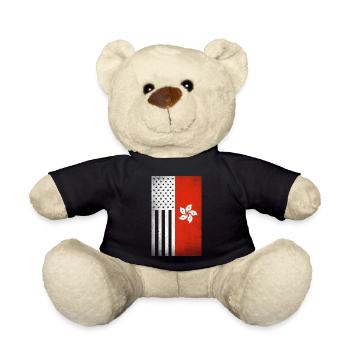 Hongkong-Design für stolze Hongkong-Amerikaner - Teddy - Schwarz - Vorne