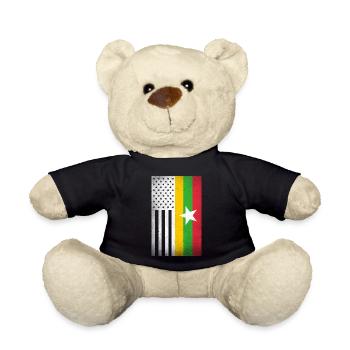 Myanmar Design für stolze burmesische Amerikaner - Teddy - Schwarz - Vorne