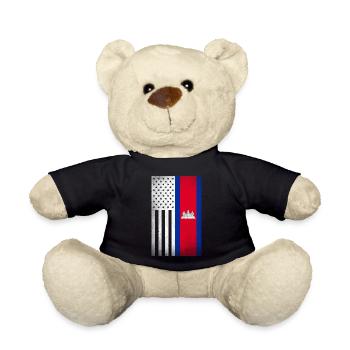 Kambodscha Design für kambodschanische Amerikaner - Teddy - Schwarz - Vorne