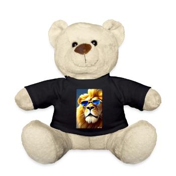 Lunettes de soleil Lion Big Cat Animal sauvage Tête de lion - Nounours - noir - Devant