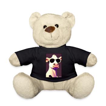 Kuh Sonnenbrille Tierwelt Bauernhof Milchkuh - Teddy - Schwarz - Vorne