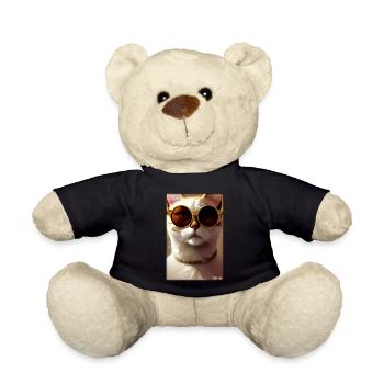 Chat Chat Lunettes de soleil Animaux sauvages Animaux de compagnie - Nounours - noir - Devant