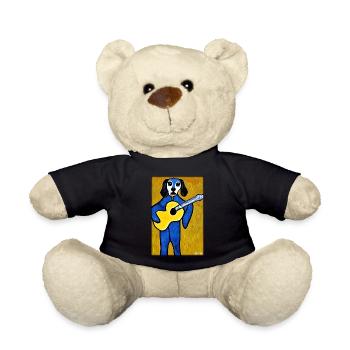 Dog Guitar Pet Musician Dog Friend - Teddy Bear - black - Front