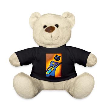 Panthère Guitare Wildlife Musicien Big Cat Zoo - Nounours - noir - Devant