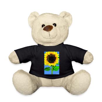 Sunflower Asteraceae Flower Spring Meadow Green - Teddy Bear - black - Front