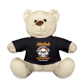 Alkoholfrei Trinken Säufer Ende - Teddy - Schwarz - Vorne