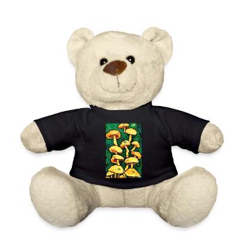 Pilze Wald Natur Herbst Naturliebe Wandern - Teddy - Schwarz - Vorne
