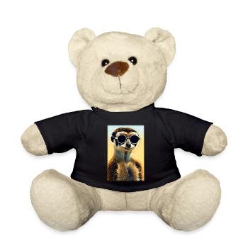 Erdmännchen Zoo Tiere Natur Wildtier Surikate Zoo - Teddy - Schwarz - Vorne